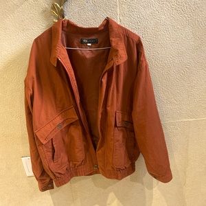 Vintage burnt orange mens bomber